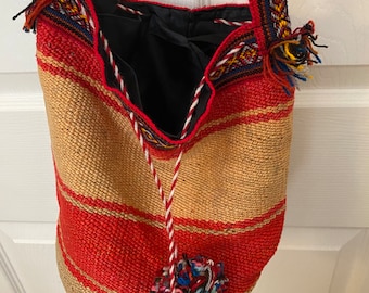 Drawstring ethnic Handmade Peruvian Bag
