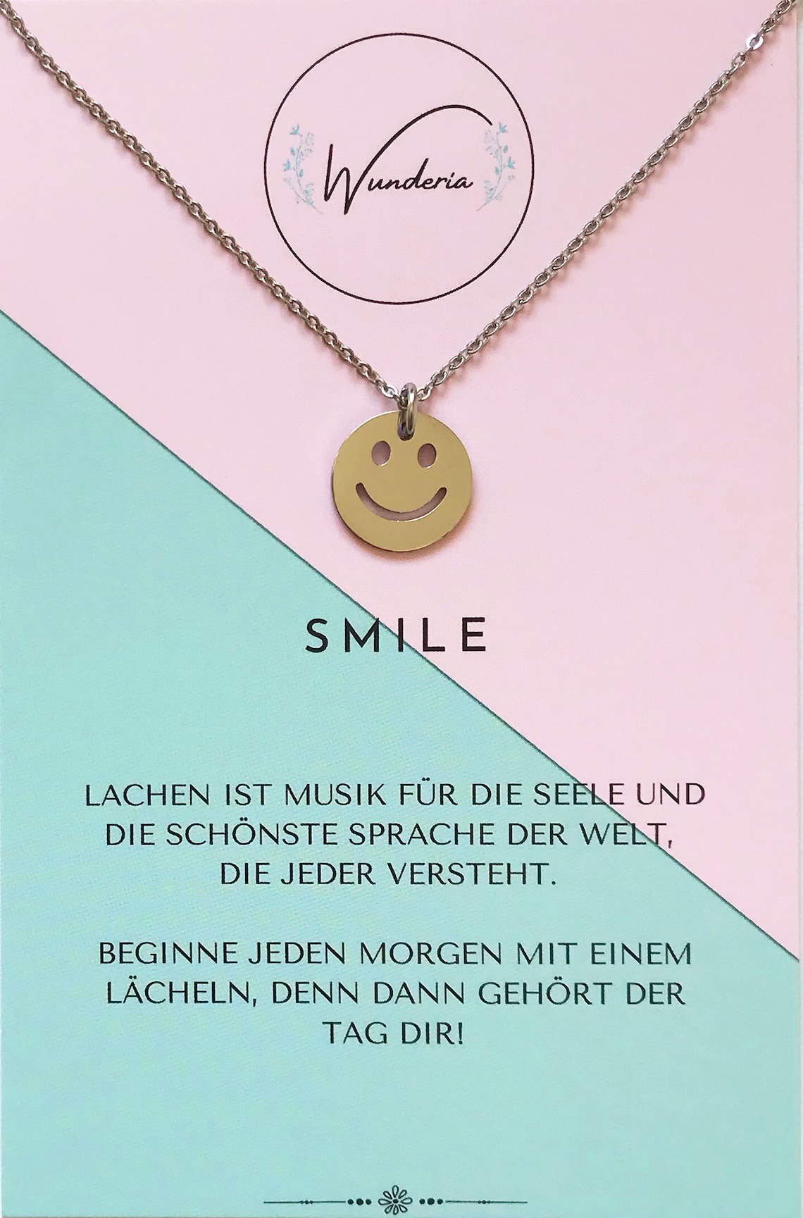 Emoji Necklace Stainless Steel Smile Smiley Chain Jewelry Laugh Smile