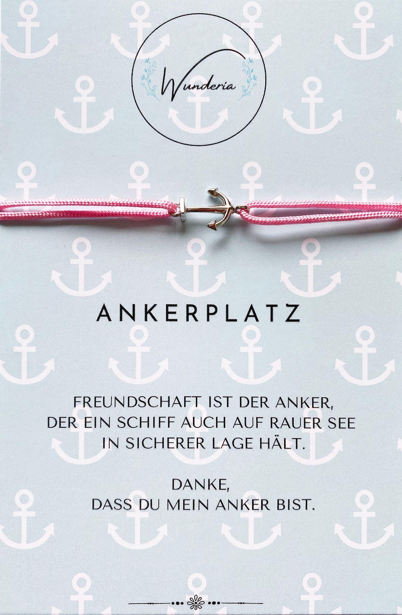 Anchorage 925 Anchor With Message Anchor Bracelet Pink Maritime Anchor ...