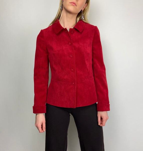 VINTAGE VIYELLA Corduroy Jacket in Red