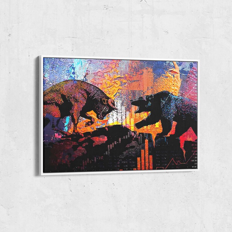 Bull vs Bear Wall Art, Motivational Wall Art, Motivational Canvas, Inspirational Wall Art, Motivation Wall Art, Motivational Canvas Print, Office Wall Art, Motivational Artwork, Motivational Quotes Wall Art, Gym Wall Art, Canvas Wall Decor, Positive Affirmation Art, Wall Hangings for Office