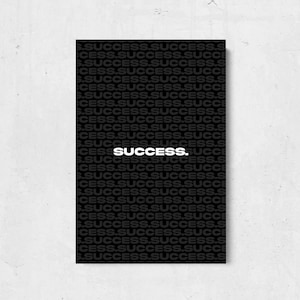 Success Motivational and Inspirational Canvas Wall Art Print for Office Gym Bedroom Entrepreneur Gift Home Office Decor Mindset Artwork