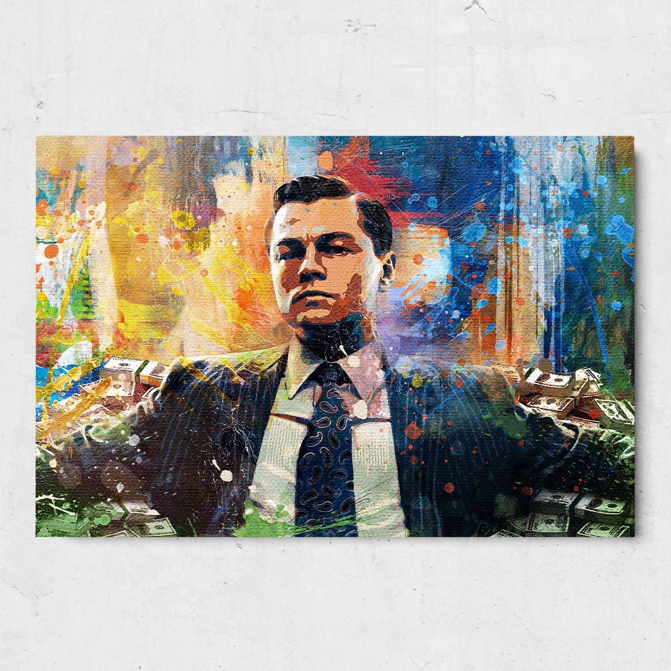 No.306フレーム付きキャンバスアート ウルフオブウォールストリート