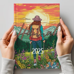 Personalized Travel Journal Adventure Notebook Custom Camping Gift for Hikers and Travelers 2025 Travel Planner Unique Wanderlust Keepsake