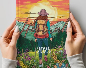 Personalized Travel Journal Adventure Notebook Custom Camping Gift for Hikers and Travelers 2025 Travel Planner Unique Wanderlust Keepsake