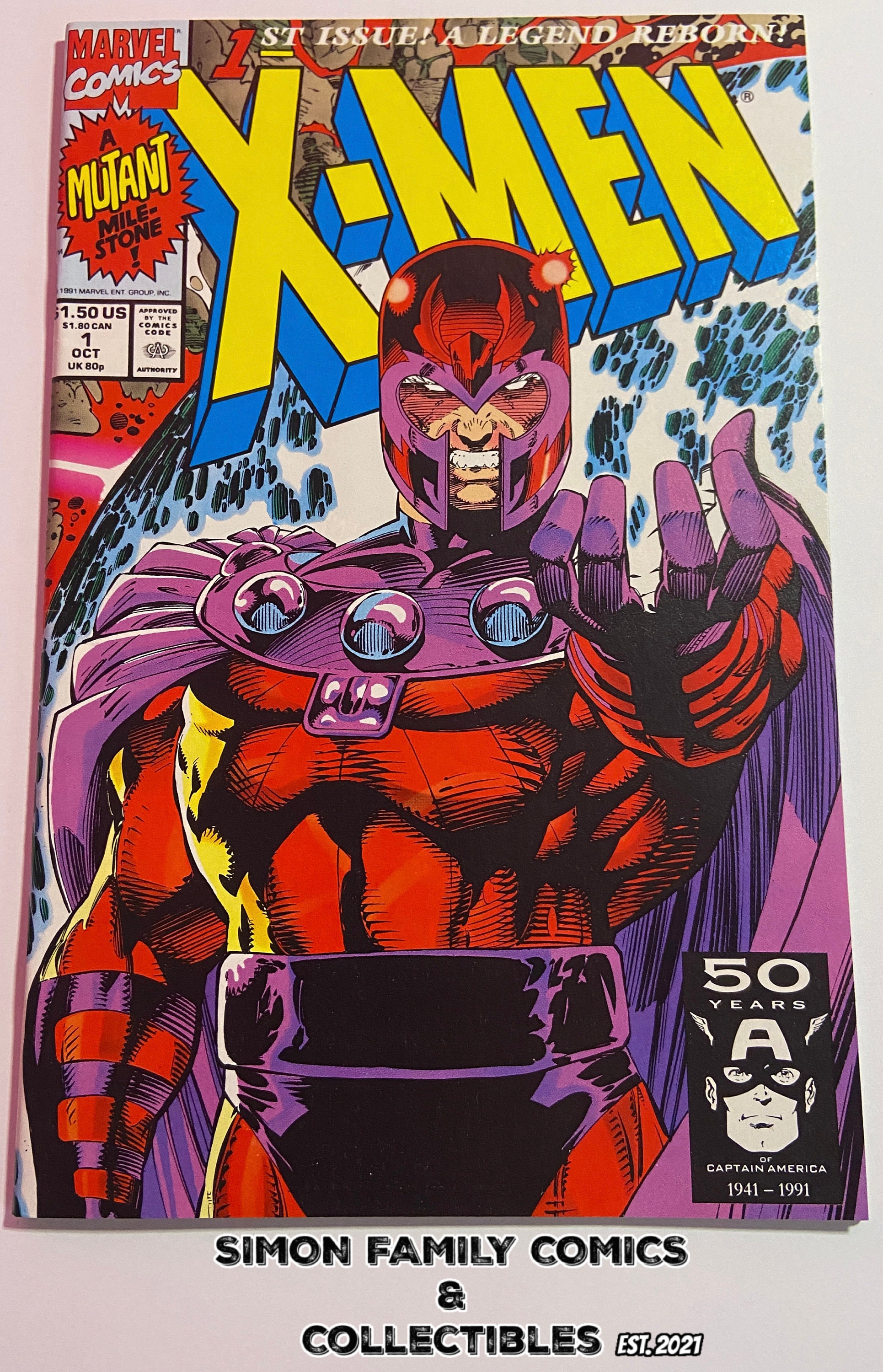 X-men 1 Magneto Cover 1991 Jim Lee VF/NM White Pages - Etsy