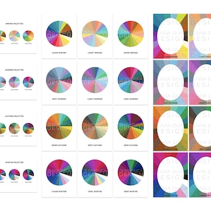 Color Analysis Kit - 12 Season Color Palettes. DIY Swatches, Drapes, Cutouts. (Digital Download)