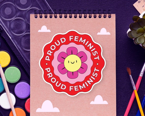 Empowerment blossoms proud feminist glossy sticker