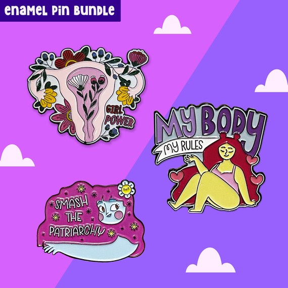 Feminist enamel pin bundle- Set of 3