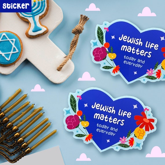 Jewish life matters glossy sticker