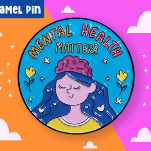 Mental Health Matters Enamel Pin, Asking for help is okay, ADHD handmade pin, Autism pin, mental health advocate, gifts for her