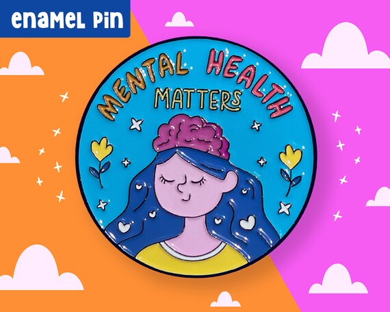 Mental health matters enamel pin