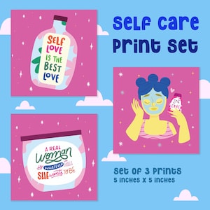 Kawaii Prints, Kawaii Kunstdrucke, Selbstliebe Postkarte, Motivationszitate, Selbstliebe Kunstwerk, Geburtstagsgeschenk