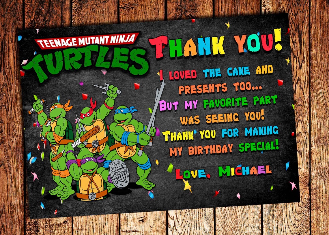 ninja-turtles-thank-you-card-ninja-turtles-birthday-etsy