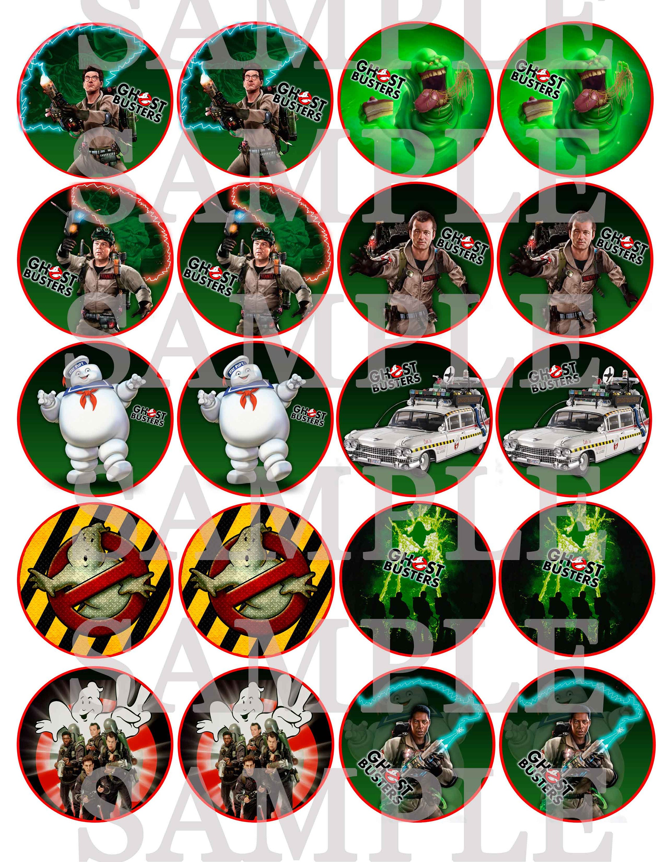 INSTANT DOWNLOAD Ghostbusters Cupcake Toppers Printable | Etsy