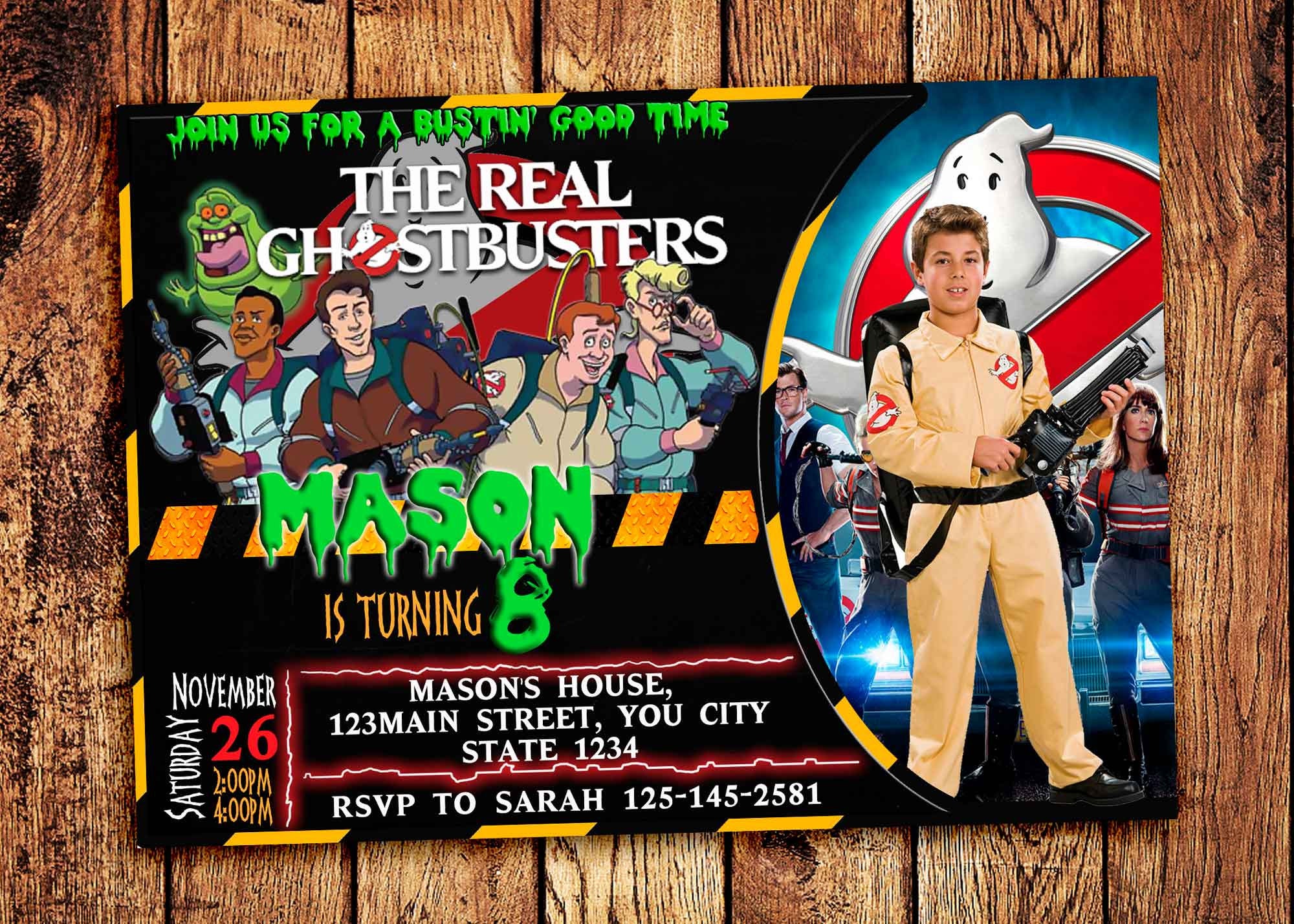 Ghostbusters invitation Ghostbusters Birthday Invitation | Etsy
