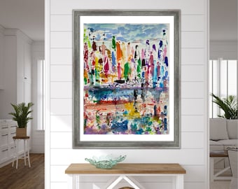 Vibrant Abstract 8X10 wall art - Unique Reflection Home Decor Piece