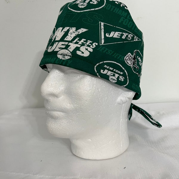 New York jets scrub cap, scrub hat, football, green, jets