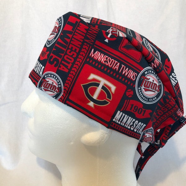 Minnesota twins scrub hat with ties