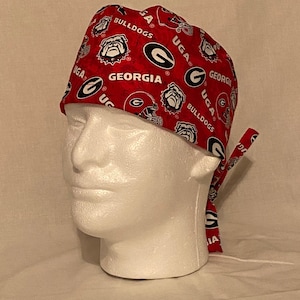 Georgia Bulldogs football scrub cap/surgical cap/scrub hat/UGA/red