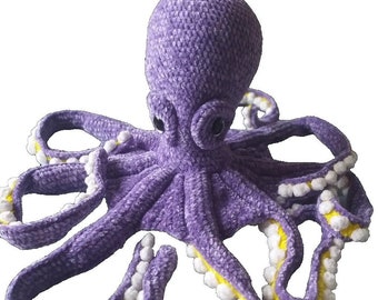 Octopus big stuffed animal plush purple octopus with long tentacles soft sea animals saft toy