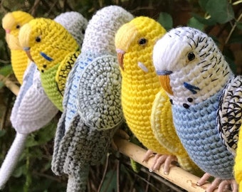Customized budgie pets crochet personalizable budgie bird  parakeet stuffed animal toy budgie bird plushie personalized gift idea