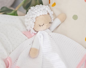 Angel lovey crochet pdf pattern amigurumi angel crochet security blanket pattern blanket toy pdf baby shower gift nursery romm decor