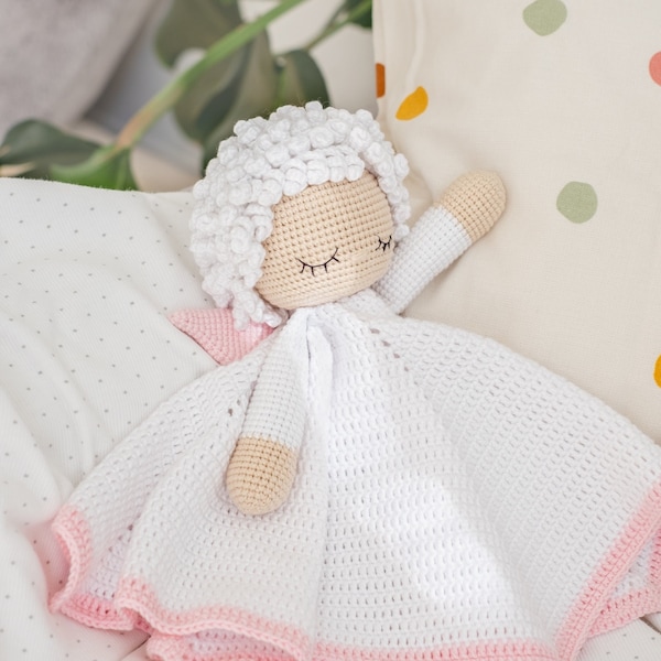 Angel lovey crochet pdf pattern amigurumi angel crochet security blanket pattern blanket toy pdf baby shower gift nursery romm decor
