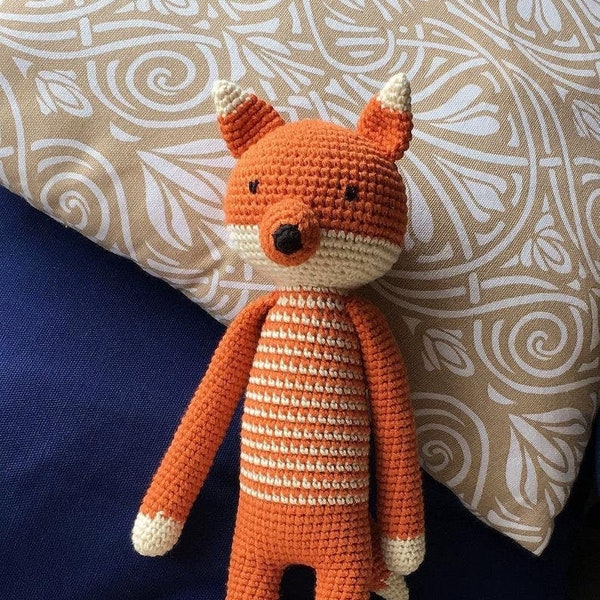 renard au crochet, jouet amigurumi renard, Stofftierfuchs, bonnes idées cadeaux, jouet renard, cadeau pour enfants, peluche animal, jouet fait main renard