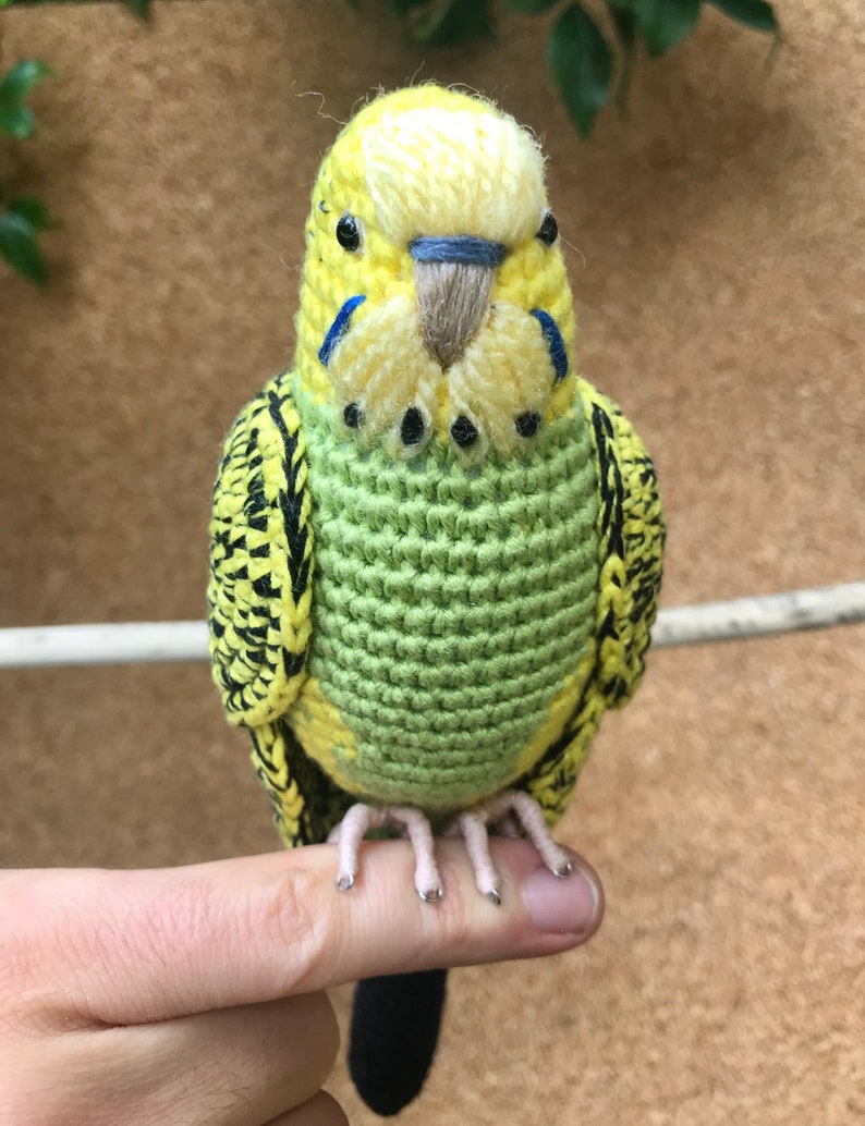 Customized budgie pets crochet personalizable budgie bird parakeet stuffed animal toy budgie bird plushie personalized gift idea image 5