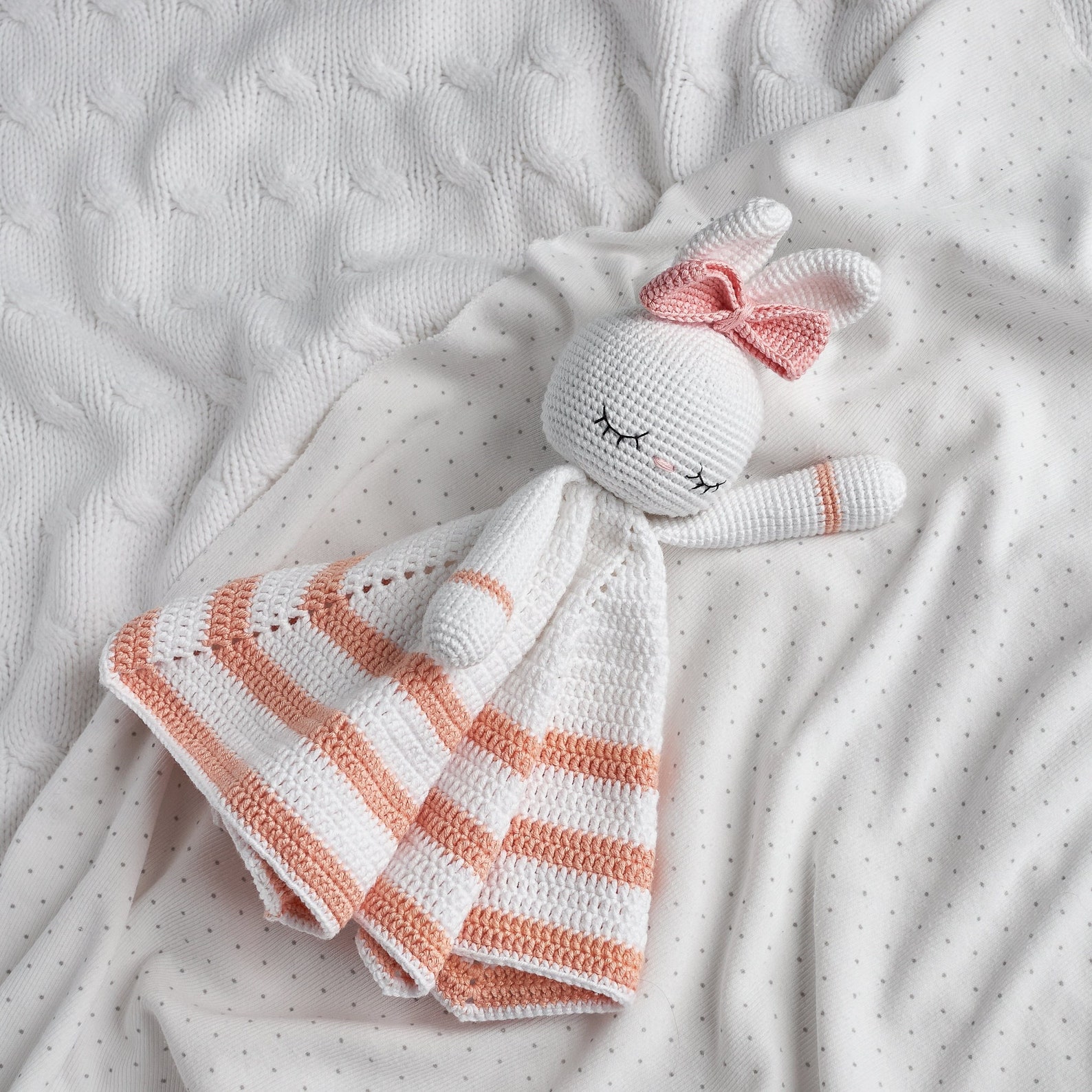Crochet Lovey Pattern Bunny Baby Nursery Security Blanket - Etsy