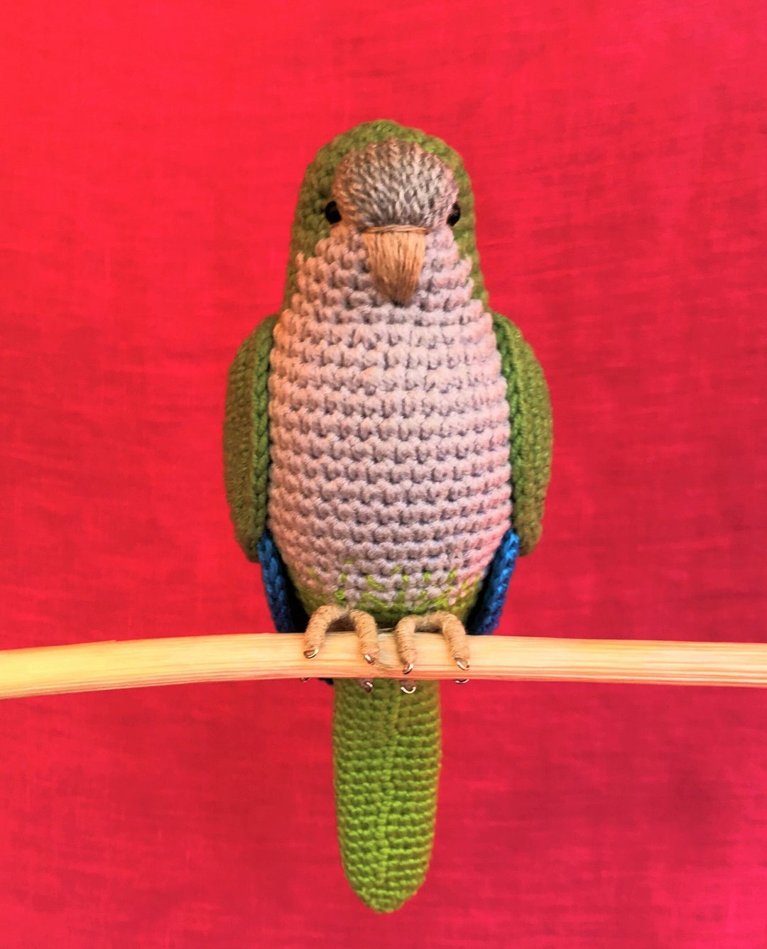 Quaker Parrot Stuffed Animal Toy Quaker Parakeet Soft Animal Crochet