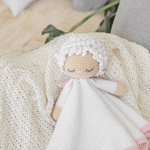 Angel lovey crochet pdf pattern amigurumi angel crochet security blanket pattern blanket toy pdf baby shower gift nursery romm decor image 6