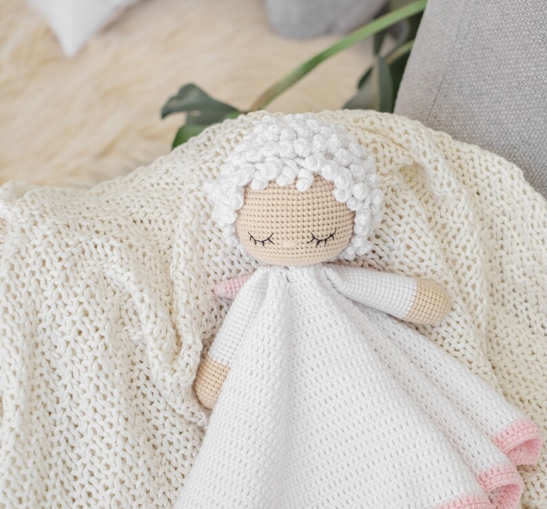 Angel lovey crochet pdf pattern amigurumi angel crochet security blanket pattern blanket toy pdf baby shower gift nursery romm decor image 6