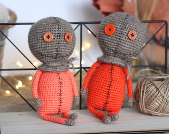 Sam creepy doll  trick'r'treat crochet pattern amigurumi monster scheme pdf