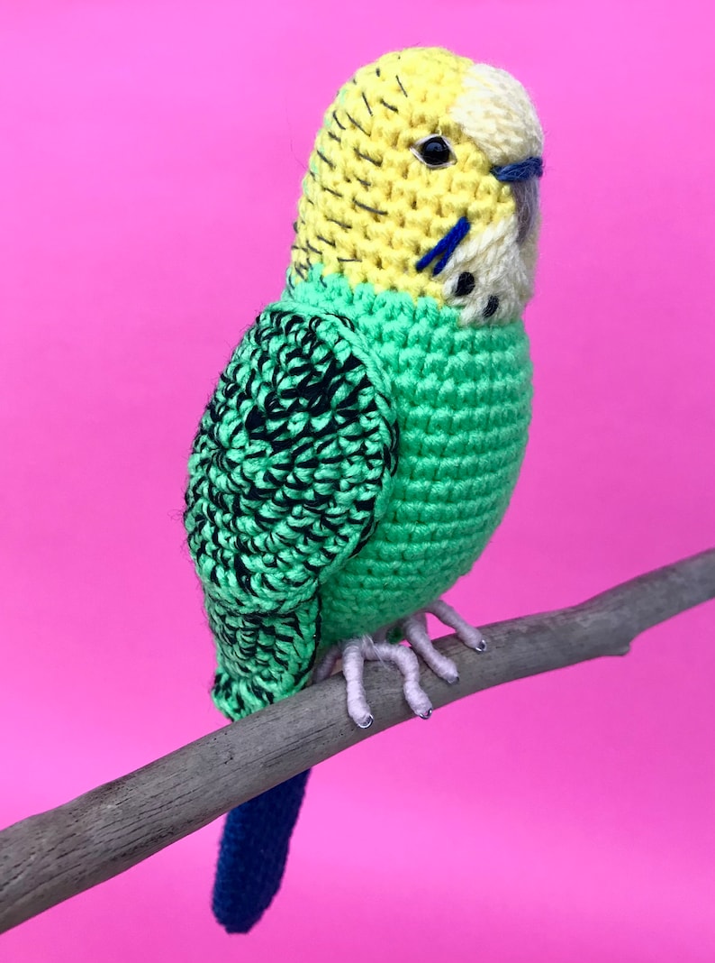 Customized budgie pets crochet personalizable budgie bird parakeet stuffed animal toy budgie bird plushie personalized gift idea image 4
