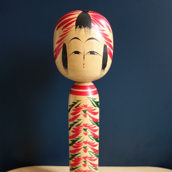 Traditional Togatta-style wooden Kokeshi