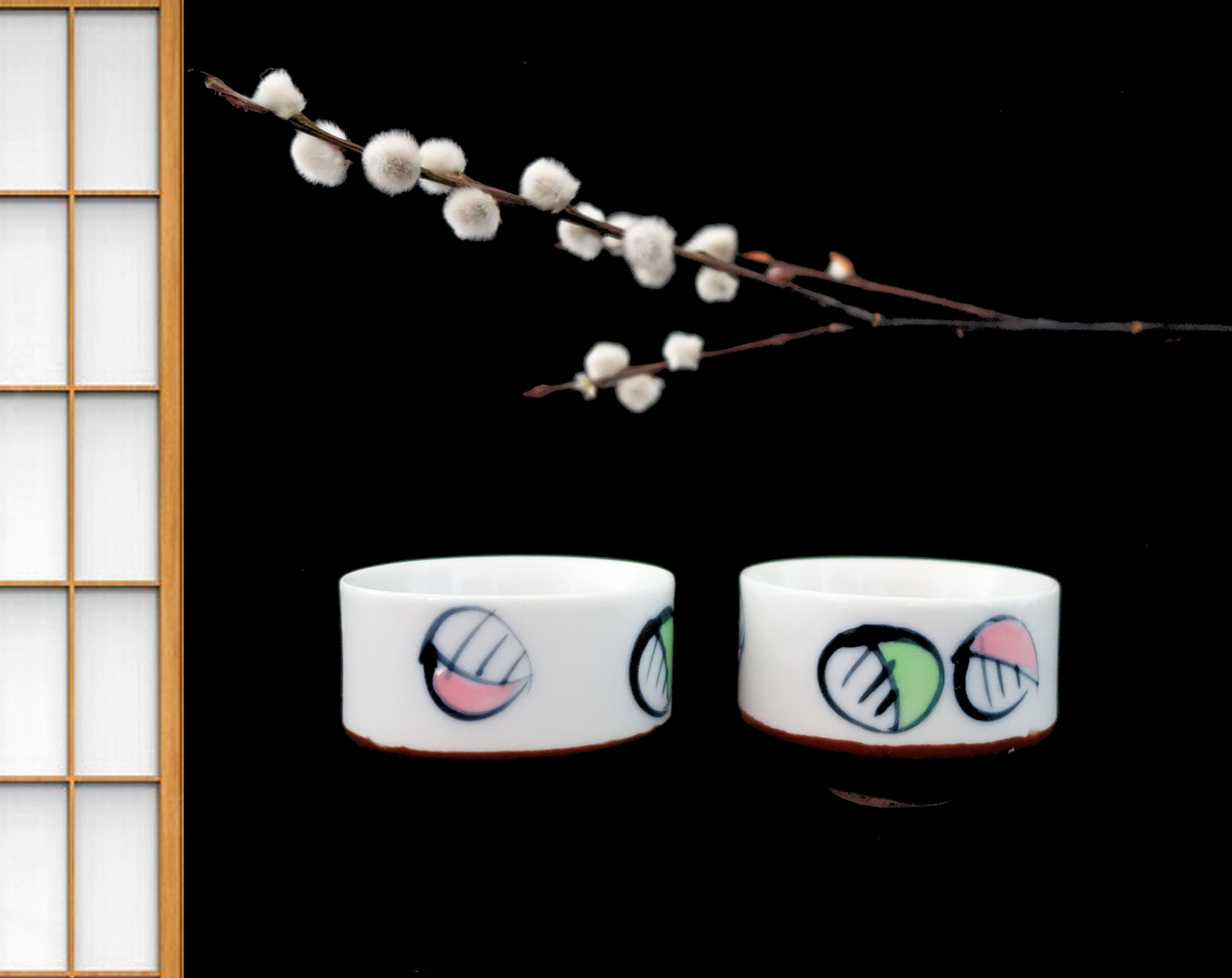 Paire de Tasses à Thé Japonaises Vintage.