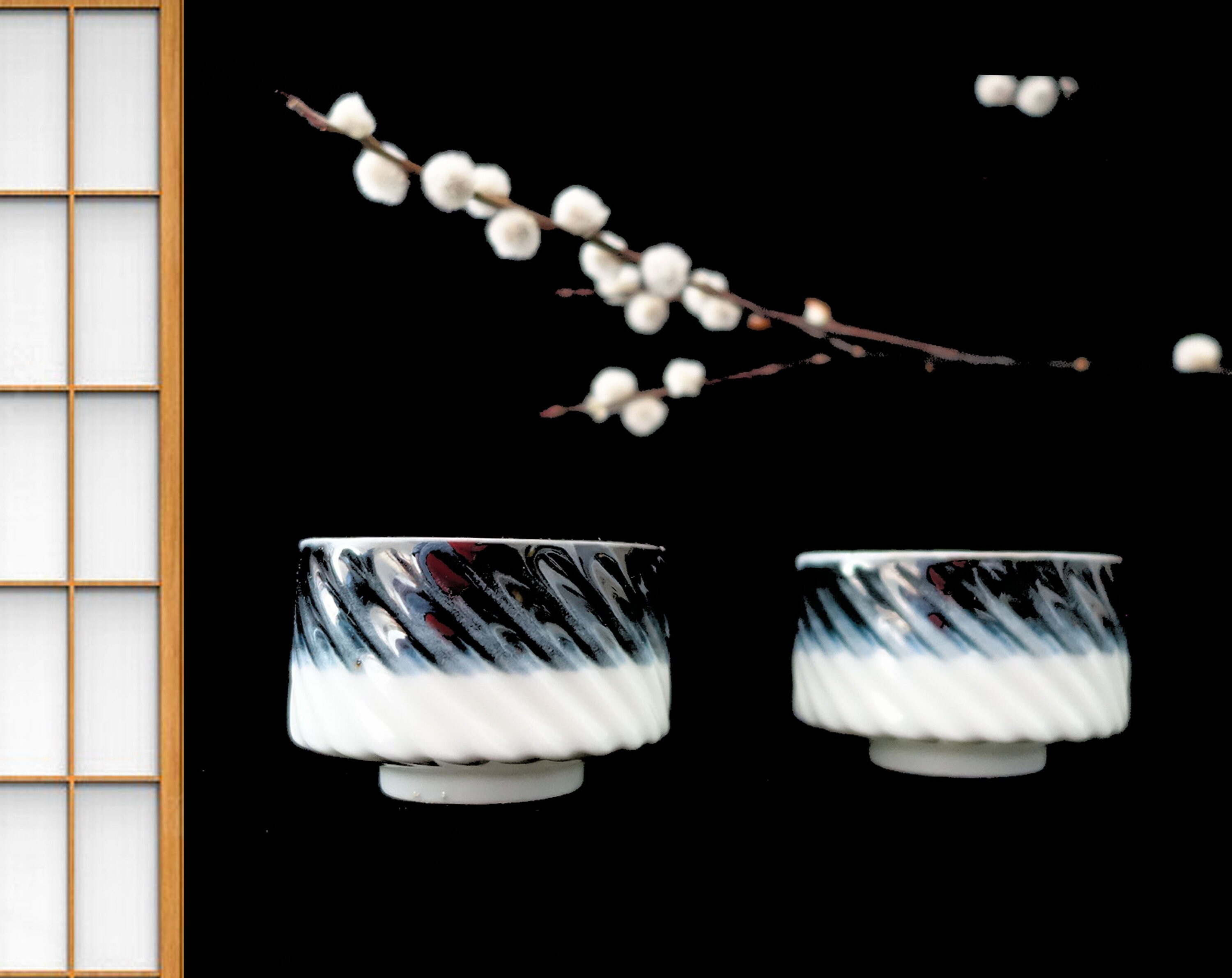 Paire de Tasses à Thé Japonaises Vintage.