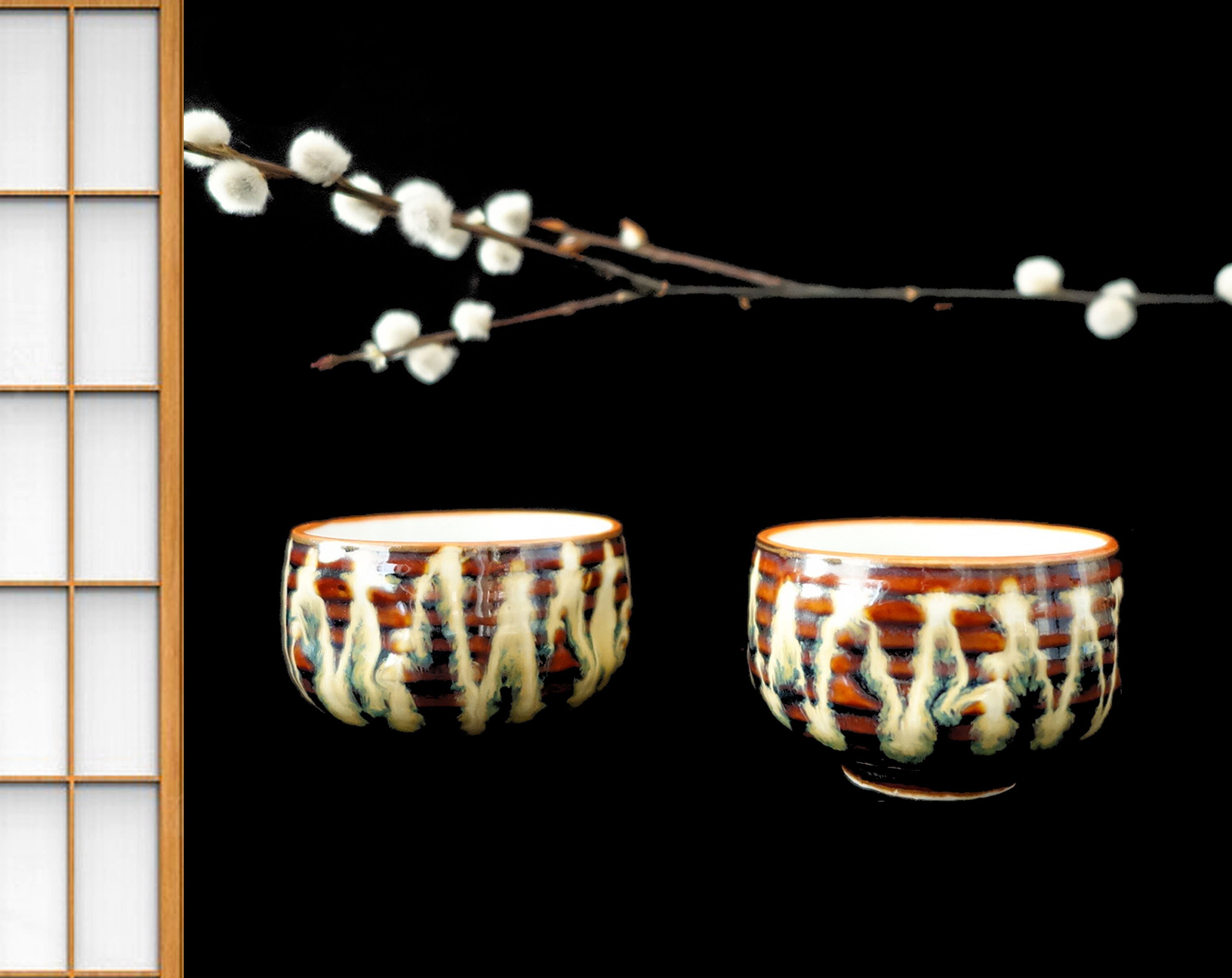 Paire de Tasses à Thé Japonaises Vintage.