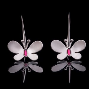Silver925 Handmade Earrings Butterflies