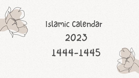 Islamic Calendar 2023 With Gregorian and Hijri Calendar 1444-1445 AH With 6  Free Pages for All Events in Islamic Calendar in Year 2023. - Etsy