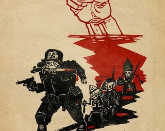 Death to the occupiers and traitors! – Yugoslav partisan poster