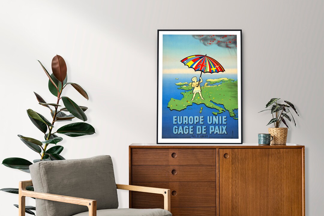 LEurope unie gage de paix Français Affiche de propagande - Etsy France