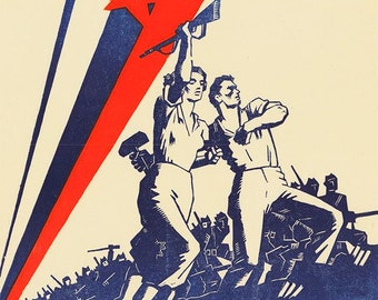 Yugoslav partisan poster – World War Two