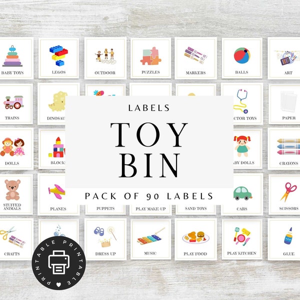 Toy Bin Labels, Kids Room Organization, Children's Room Labels, Home, Playroom, Toy Box, Storage Tags, Kids Room