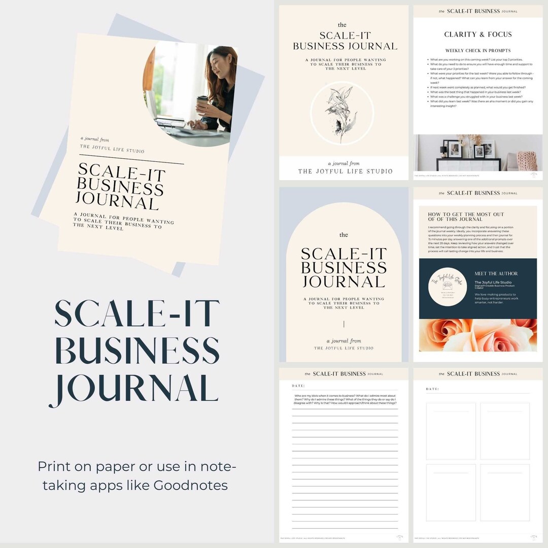 Scaleit Business Journal Printable Journal Daily Journal Etsy