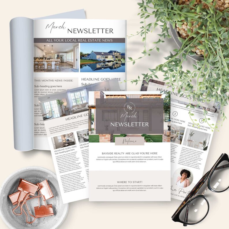 Realtor Newsletter Template Canva Realtor Marketing Real Etsy Realtor Newsletter Template Canva Realtor Marketing Real Etsy