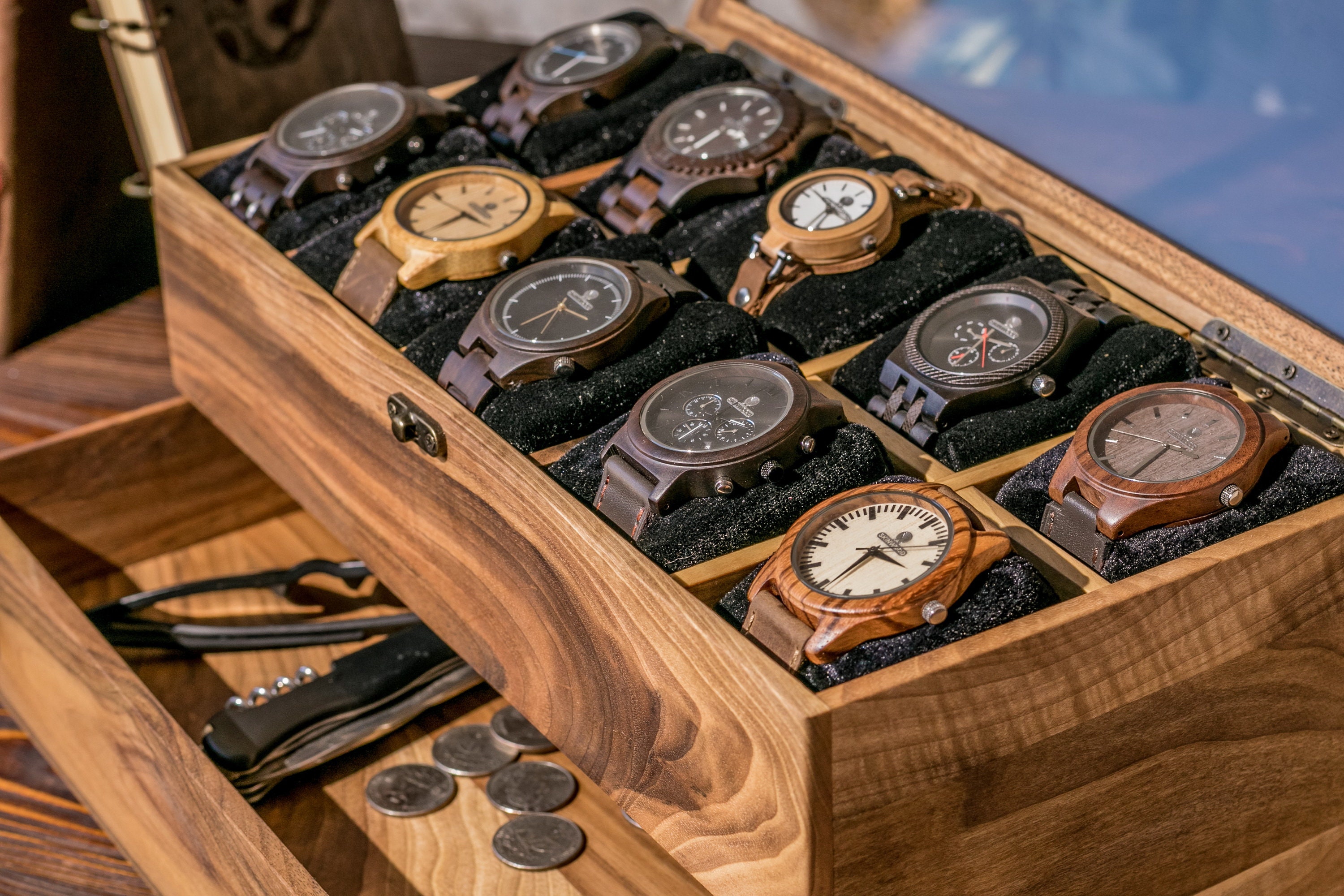 Wooden Watch Boxes For Men Personalized Watch Box Storage Box Etsy