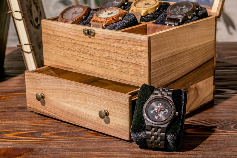 Valet Box Watch Box Drawer Watch Case Watch Box With Drawer Etsy